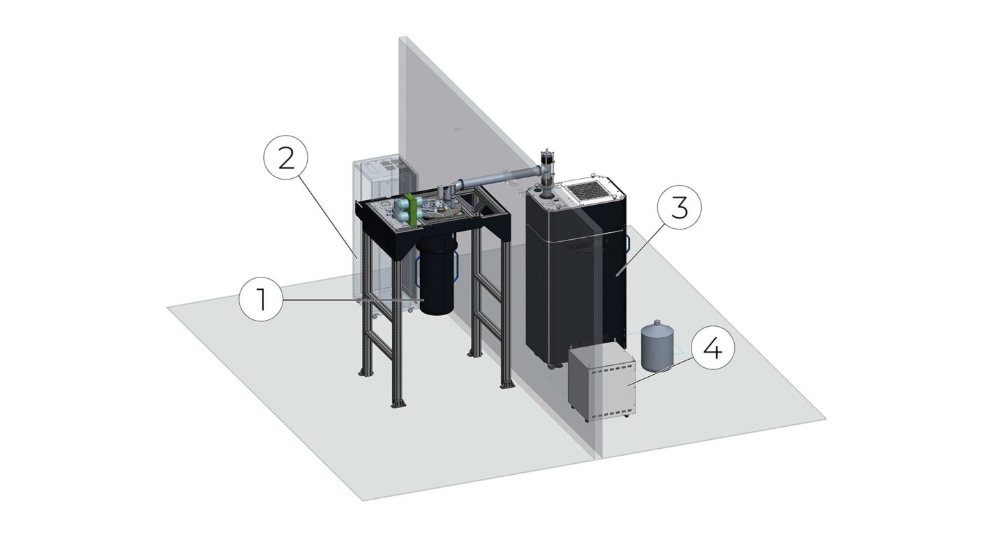 Bluefors LD System layout overview