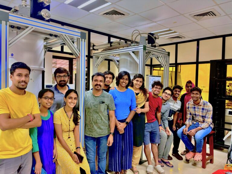 The Quantum Transport Laboratory team at IISER Thiruvananthapuram with Principal Investigator Dr. Madhu Thalakulam.