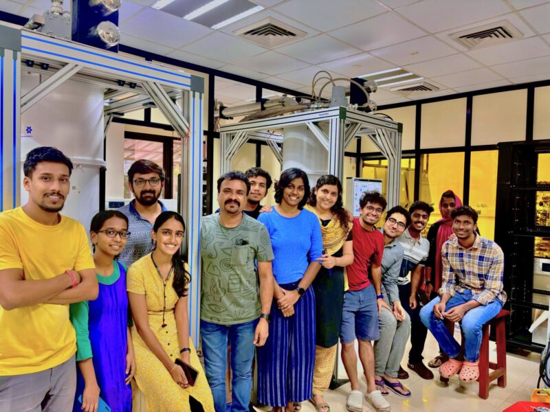 The Quantum Transport Laboratory team at IISER Thiruvananthapuram with Principal Investigator Dr. Madhu Thalakulam.