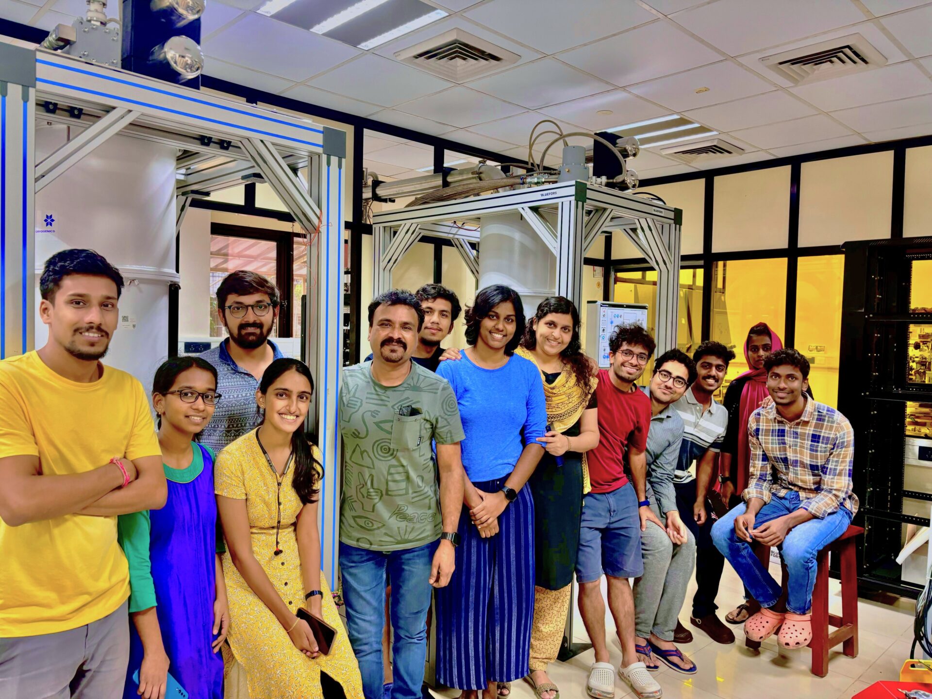 The Quantum Transport Laboratory team at IISER Thiruvananthapuram with Principal Investigator Dr. Madhu Thalakulam.