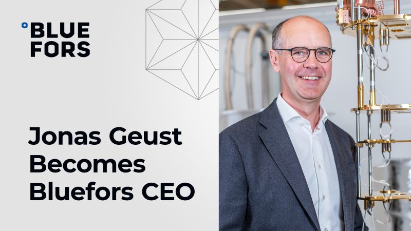 Jonas Geust Bluefors CEO Announcement