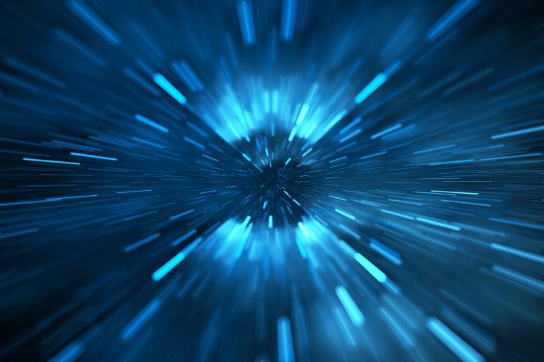 Graphic of fast moving particles
