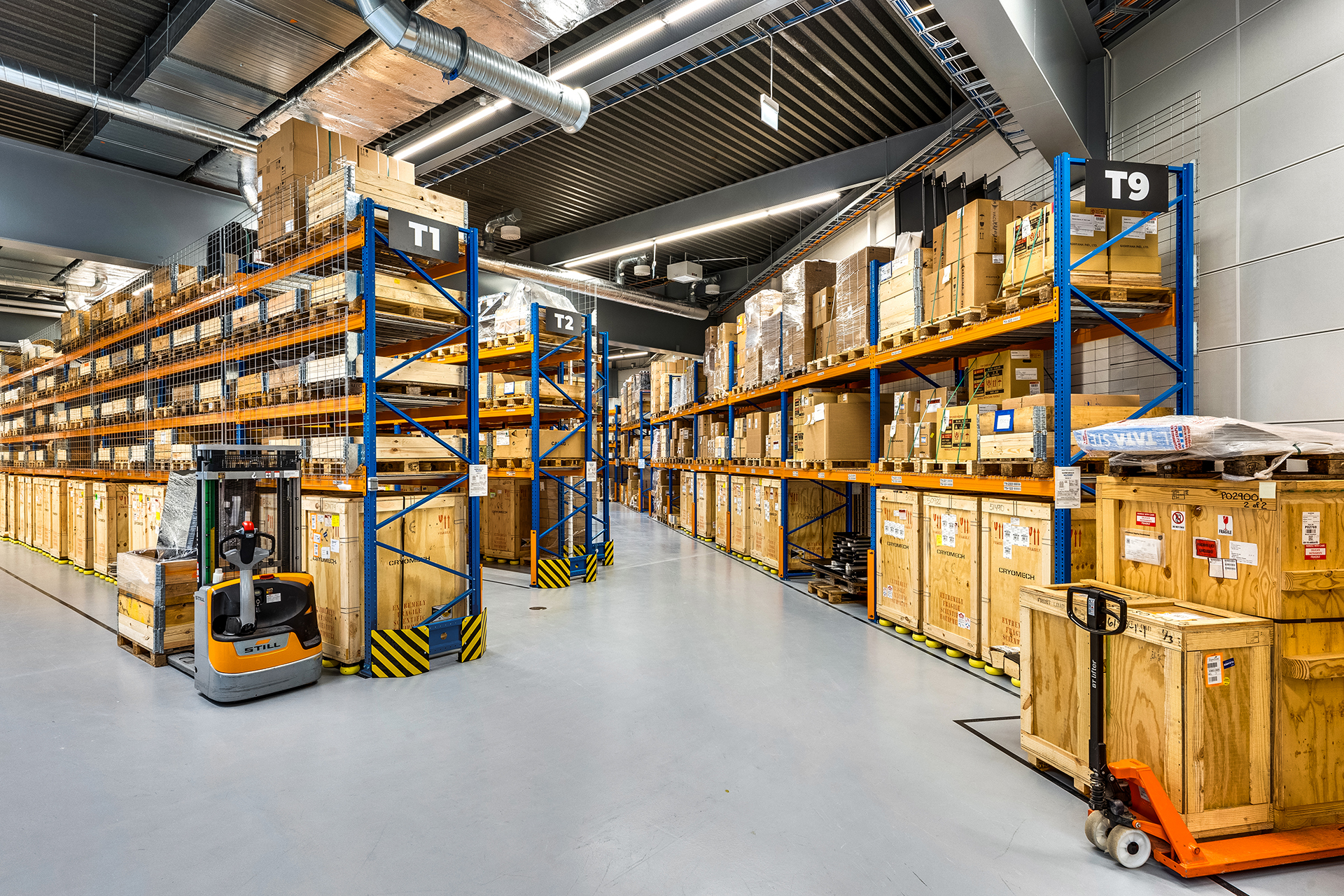 Warehouse space in our new facility in Helsinki opened in November 2023.
