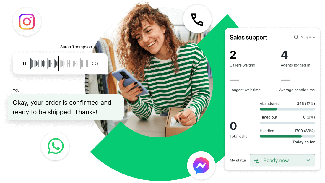 O GoTo Connect é uma plataforma multifuncional feita para atender às necessidades de comunicação do setor de varejo.